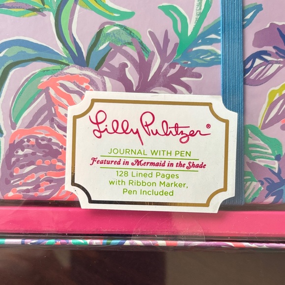 Lilly Pulitzer Pink and Green Floral Journal Set - Picture 2 of 5